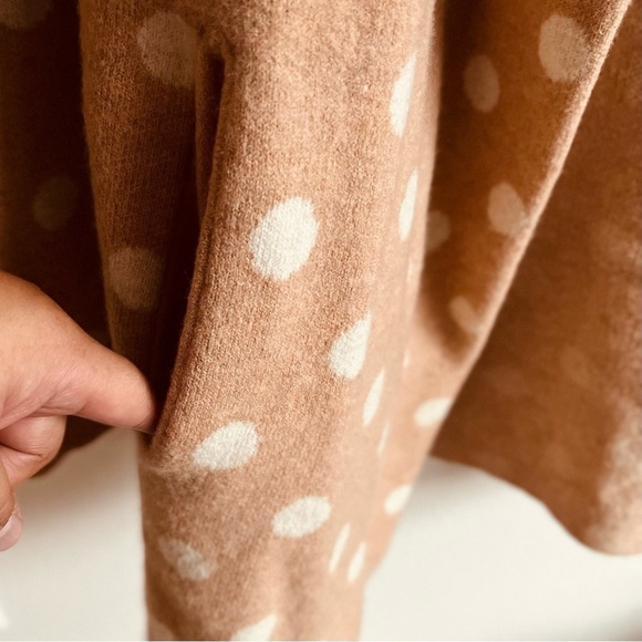 anthropologie Field Flower Dottie hooded Polka Dot sweater. Wool 100%. - Picture 9 of 10